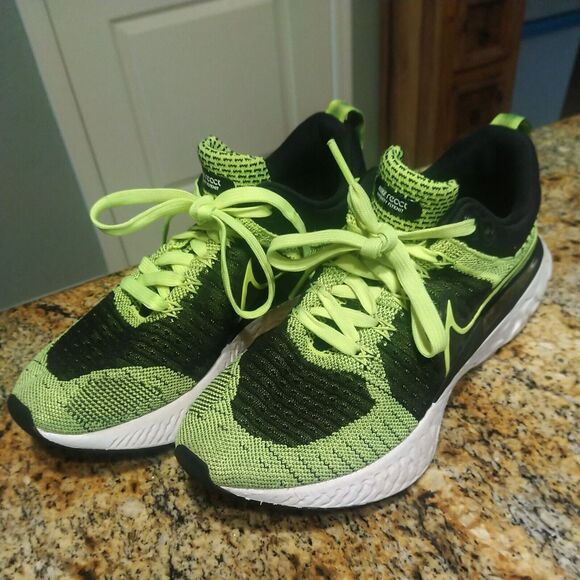 Nike React Infinity Run FK 2-Men’s Size 7 (CT2357-700) Running Neon - Picture 4 of 12